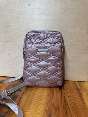 Baggallini Quilted Crossbody Pouch - Rose Taupe